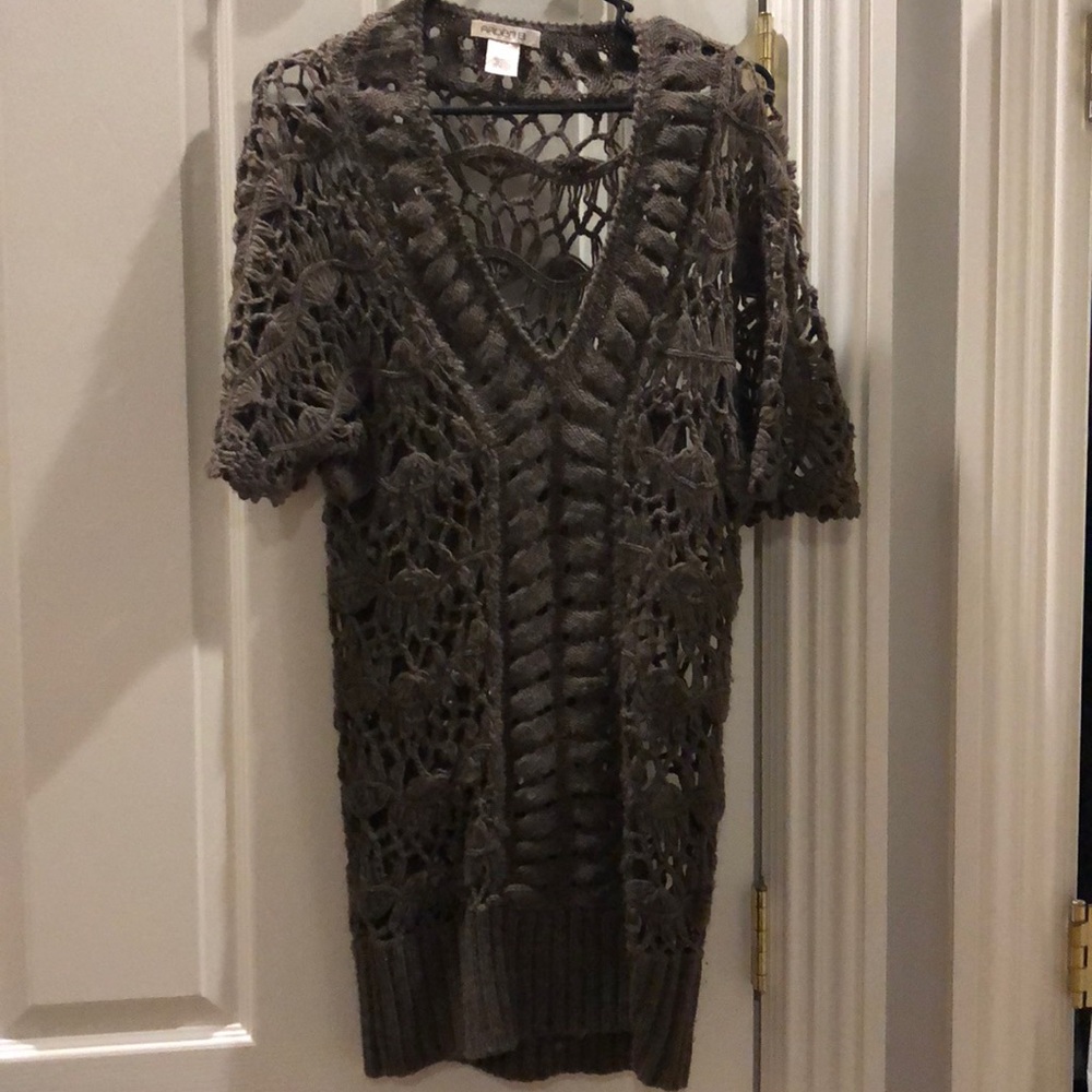 Brown Embroidered Dress